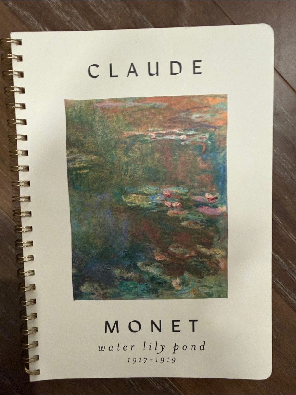 Monet Water Lily Pond Spiral Notebook - Multi color Monet water lily pond